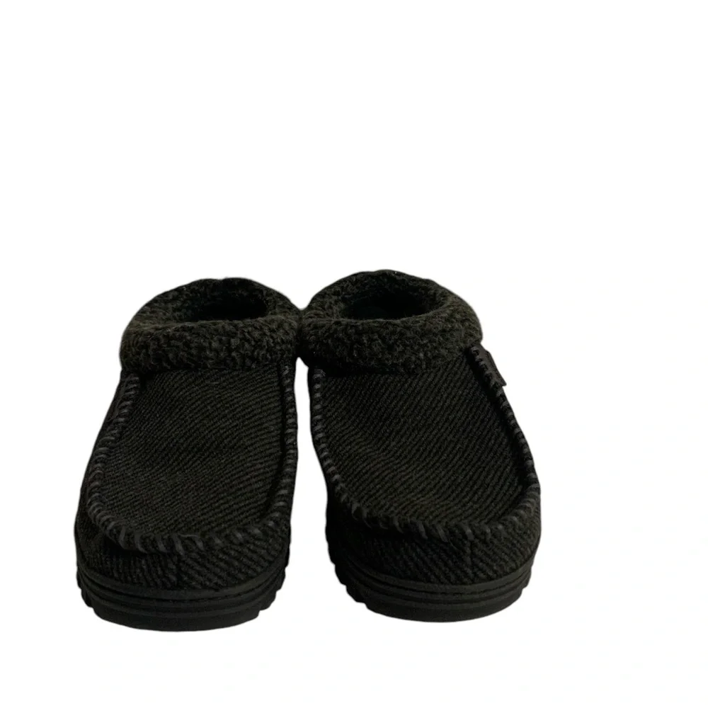 Dearfoams Men Gray Slip-On Slippers 11/12